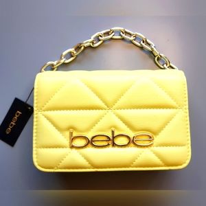 NWT Bebe Gia Lemon Colored 3 way Crossbody Shoulder Handbag